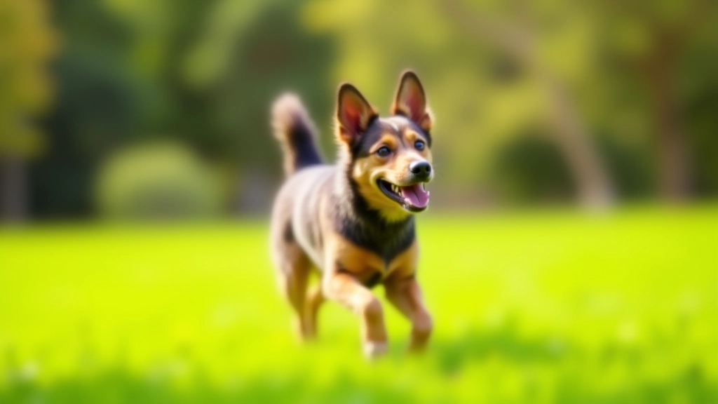 Cachorro feliz em parque pet-friendly